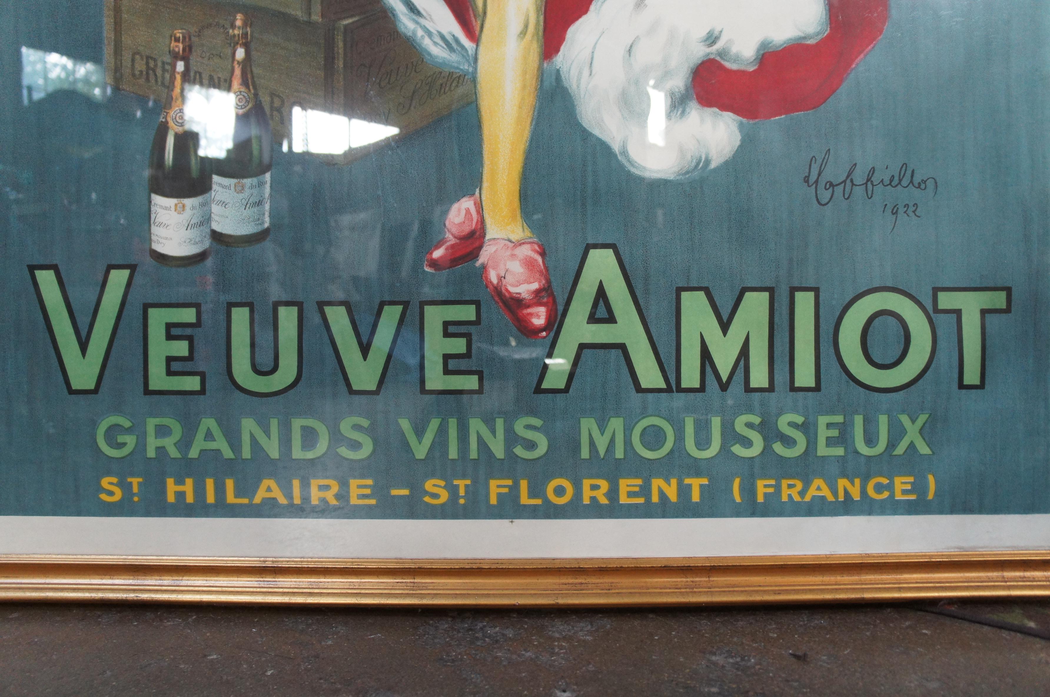Paper Original 1922 Cappiello Leonetto Cremant Du Roi French Wine Poster Veuve Amiot