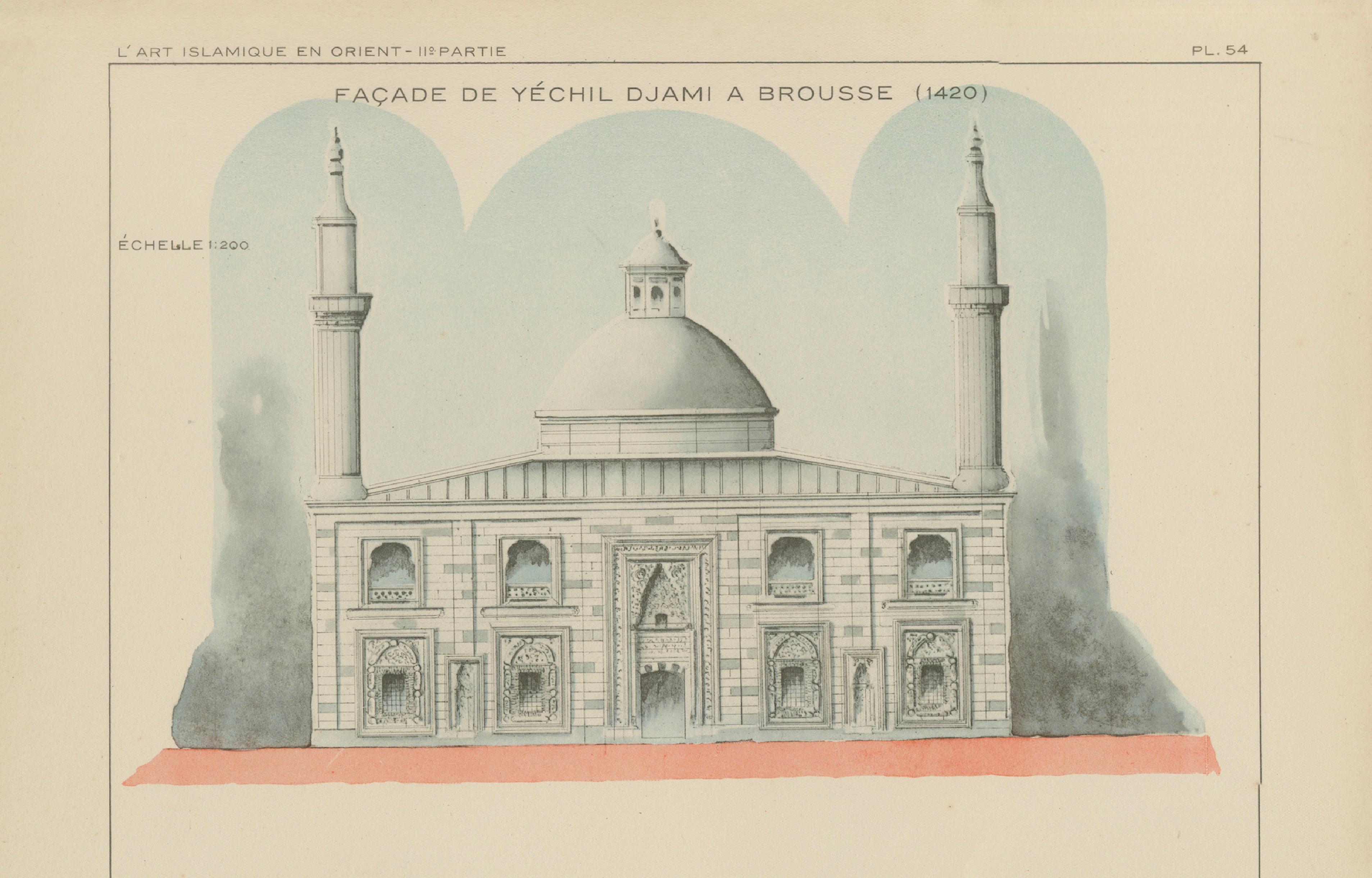 Original 1924 Ottoman Mosque Facades, Yeşil Djami & Sultan Murad Mosque, Bursa