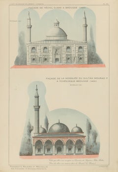 Original 1924 Ottoman Mosque Facades, Yeşil Djami & Sultan Murad Mosque, Bursa