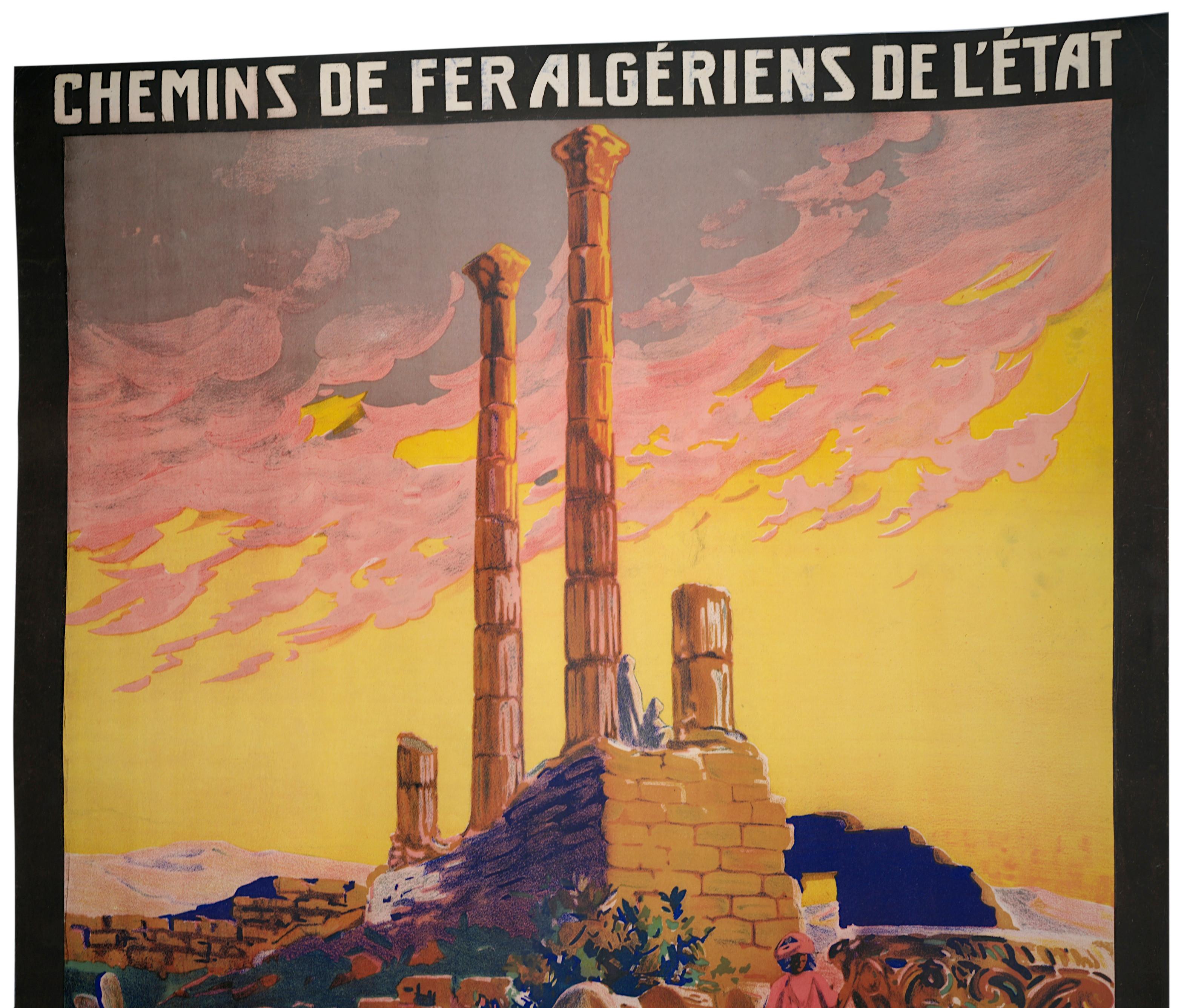 Art déco Original 1925 French Railway Poster by Edouard Herzig en vente