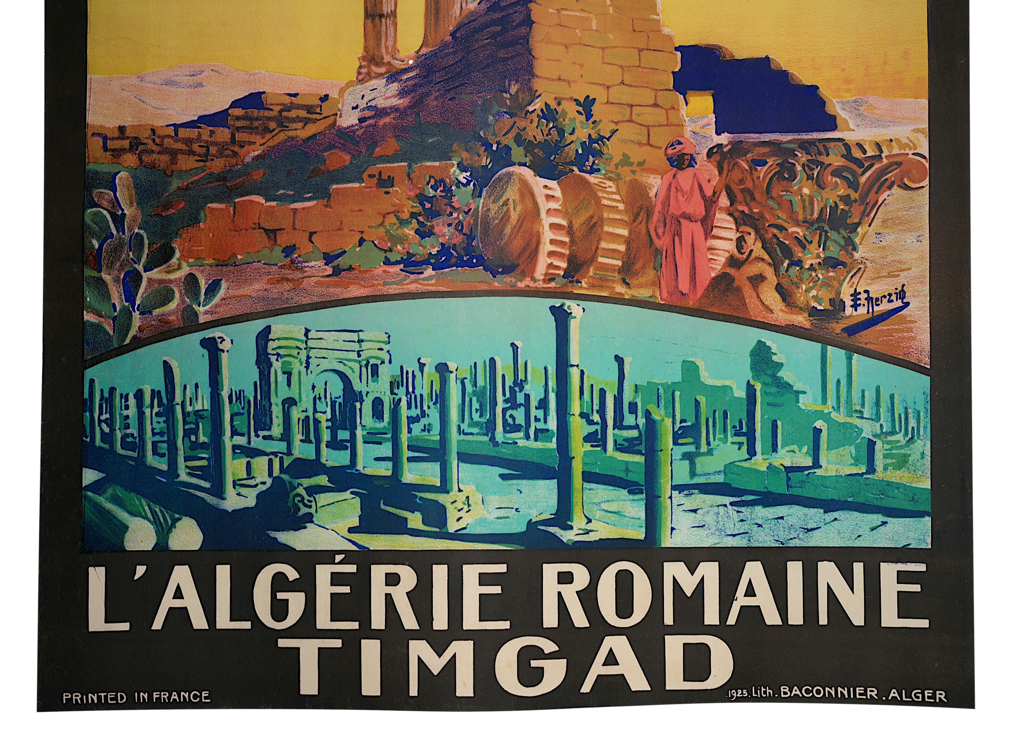 Français Original 1925 French Railway Poster by Edouard Herzig en vente