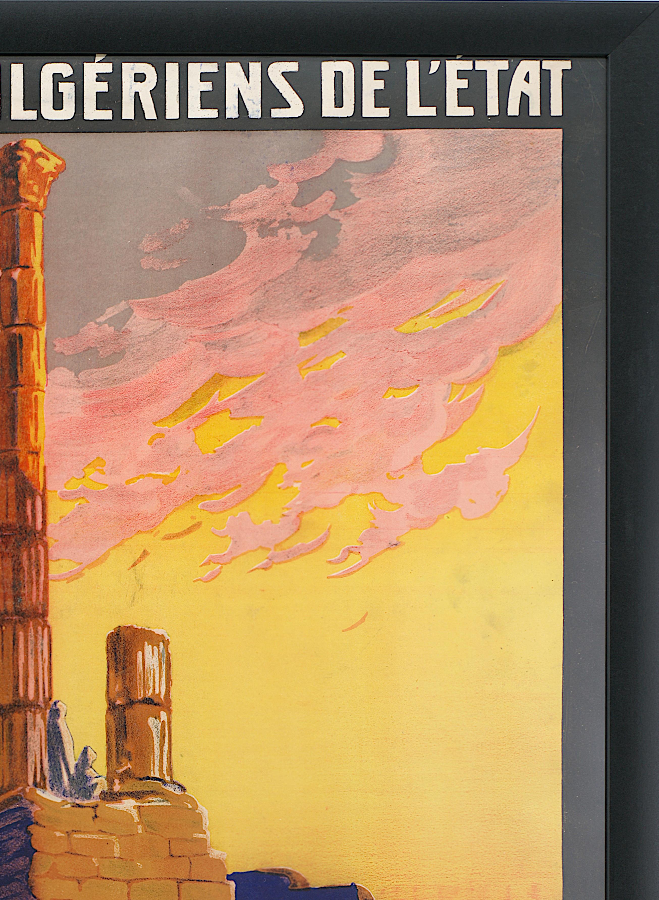 Début du 20ème siècle Original 1925 French Railway Poster by Edouard Herzig en vente