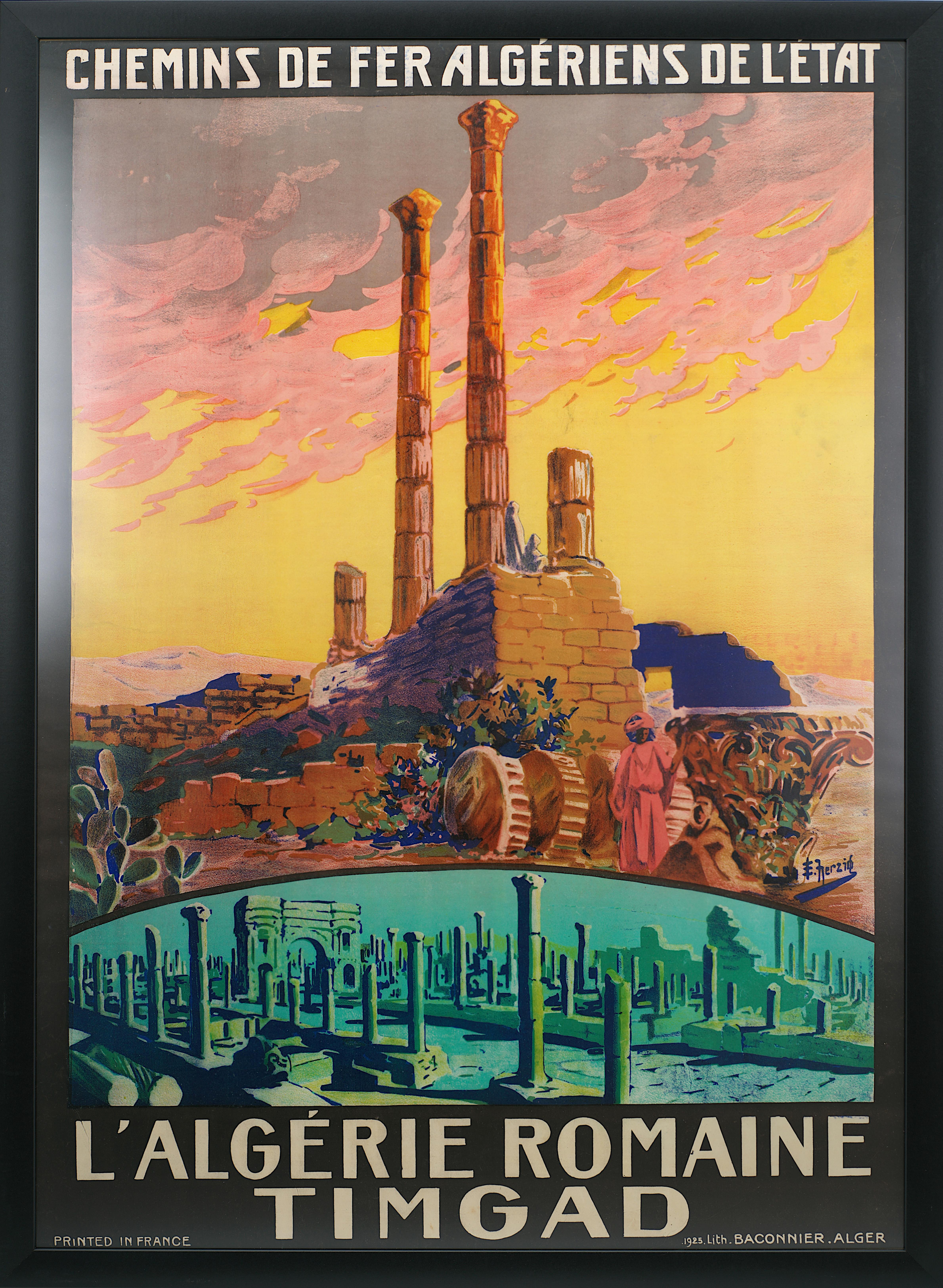 Original 1925 French Railway Poster by Edouard Herzig