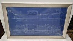 Original 1930 Blueprint of a Motor Launch by B.T. Dobson, Naval Architect