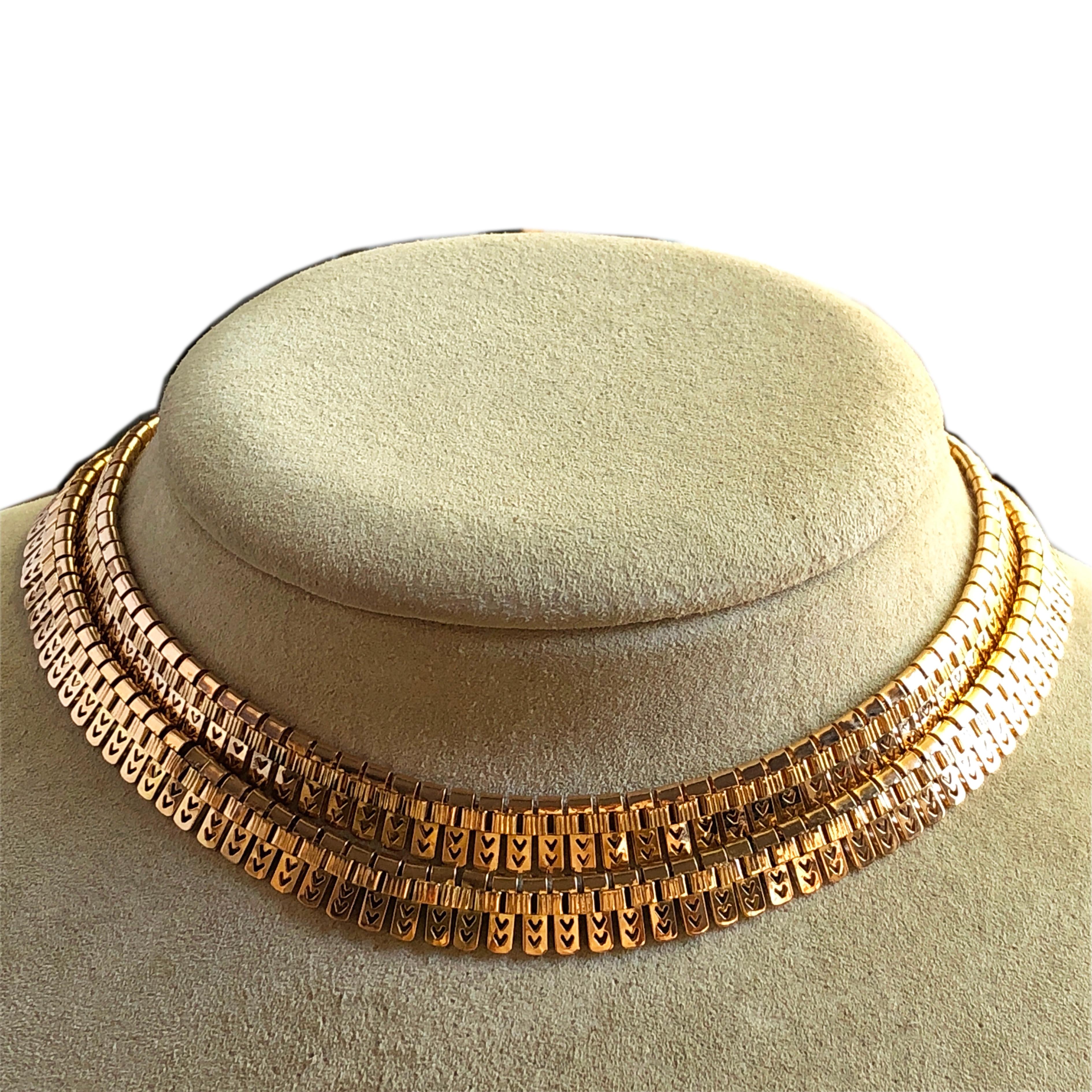 Women's Original 1930 One-of-a-kind 18 Karat Solid Yellow Gold Modular Diani Necklace