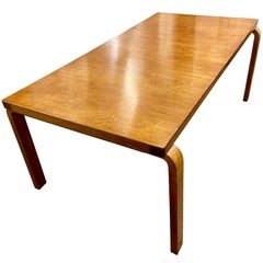Original 1930's Alvar Aalto Large L-Leg Dining or Conference Table, Finmar Ltd