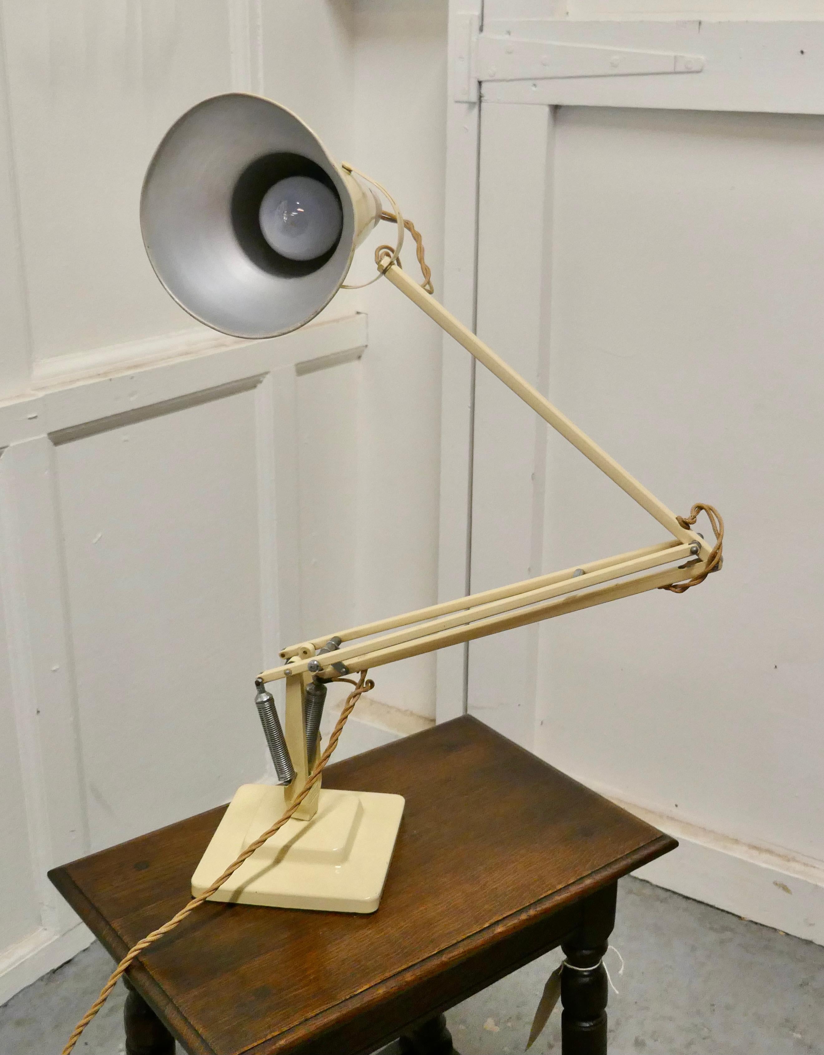 Vintage Retro Original 1930\u2019s 1st Prototype Anglepoise Lamp base with Retro Vintage Aluminium Shade