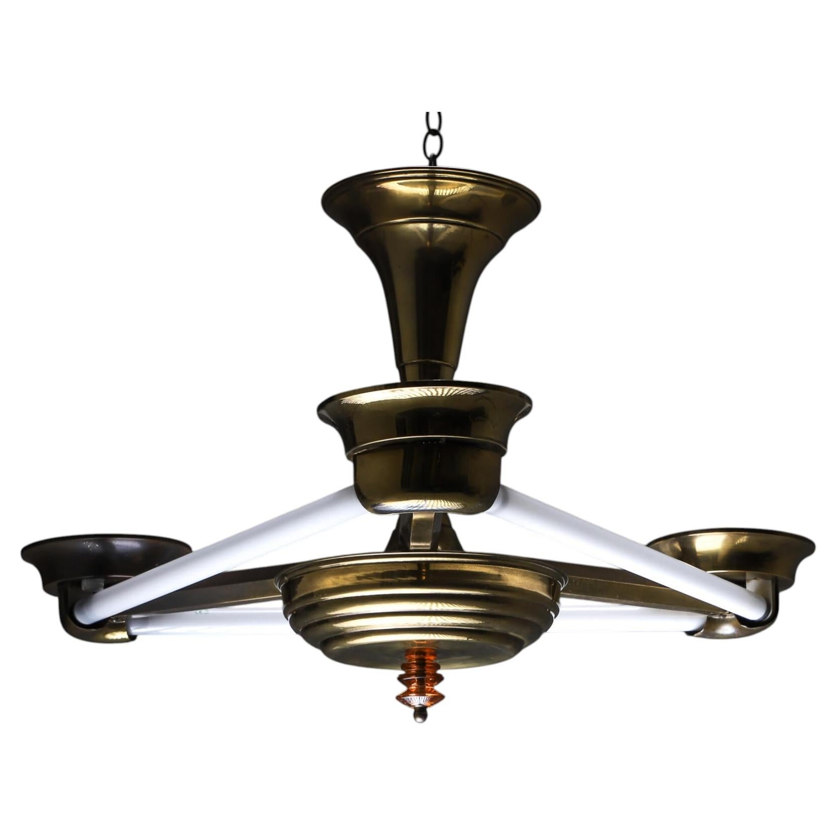 Original 1930's Art Deco Ceiling Light