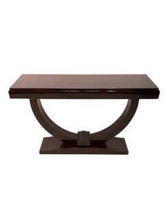 Original 1930s Art Deco Console Table in Real Wood Veneer