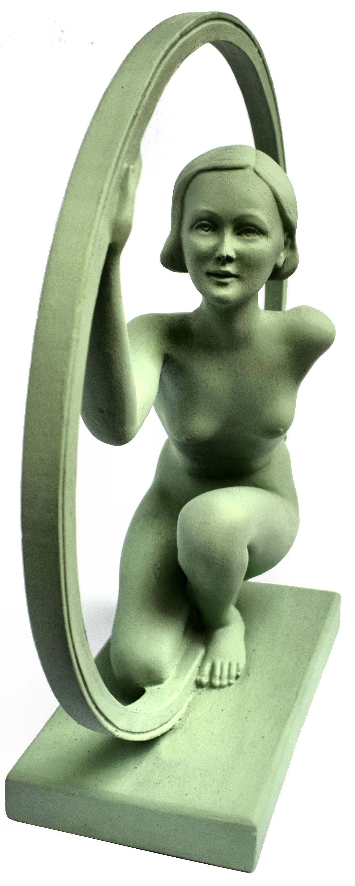 Original 1930s Art Deco 'Girl In Hoop' Figure 5