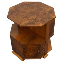 Original 1930's Art Deco Walnut Library Table by Heal's of London