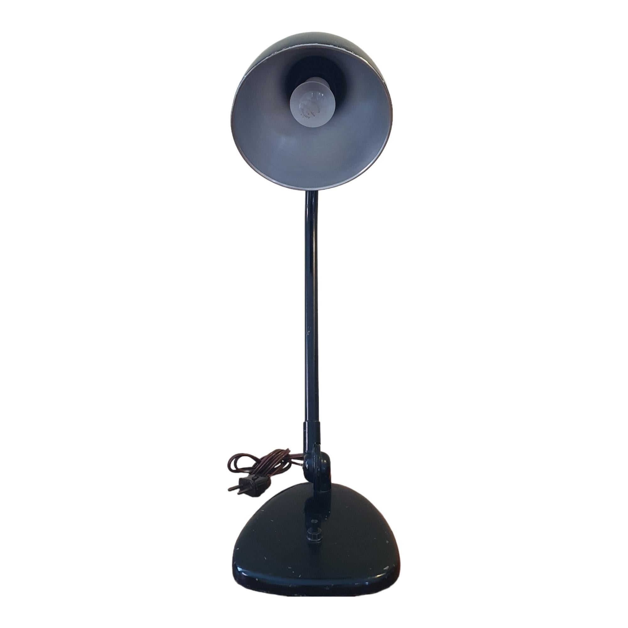 Metal Original 1930's Black German Bauhaus Lamp For Sale