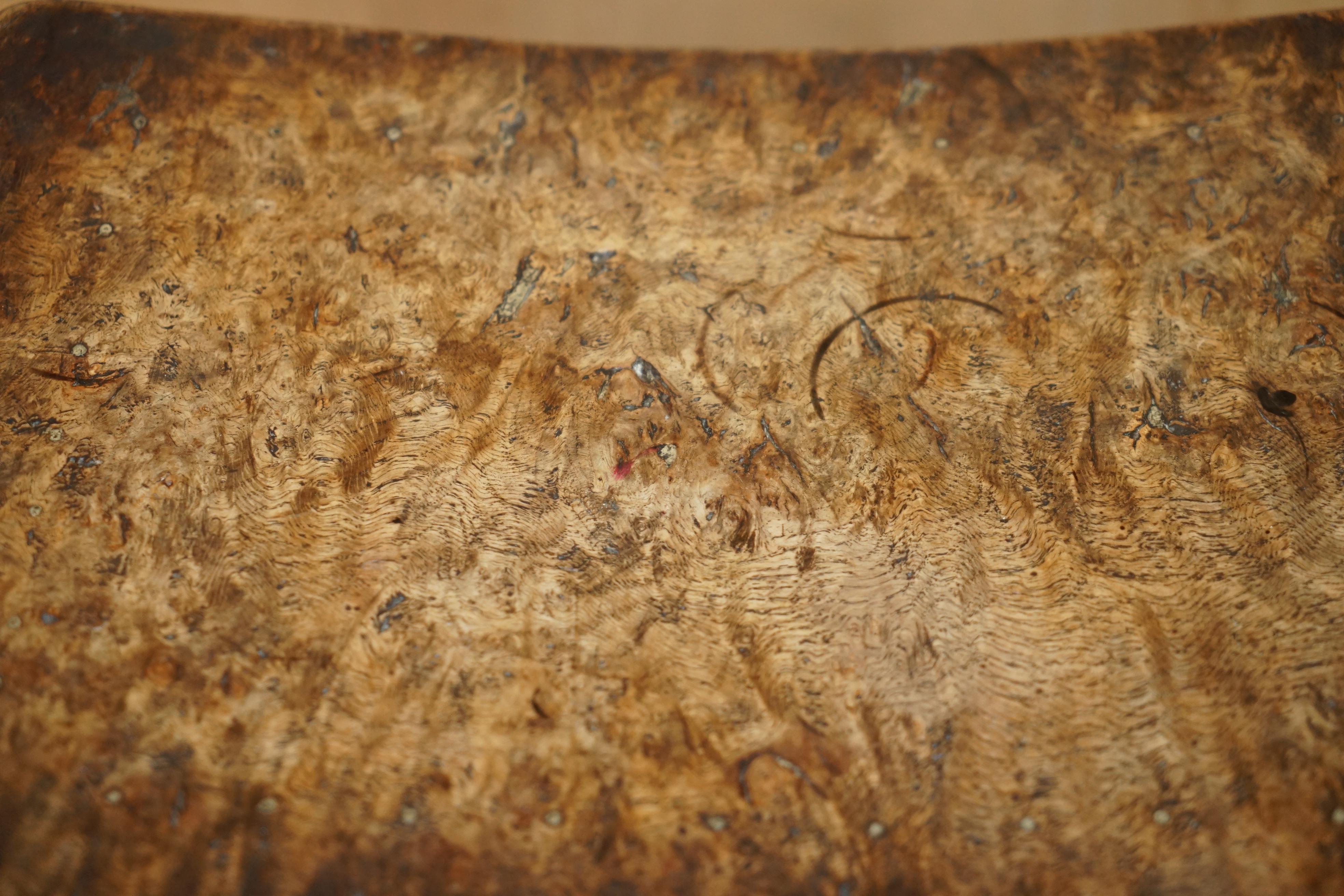ORIGINAL 1930er BURR OAK ROBERT MOUSEMAN THOMPSON STOOL MIT PERIOD CURVED TOP im Angebot 3