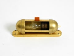 Original 1930s cabin submarine wall lamp in streamlined design