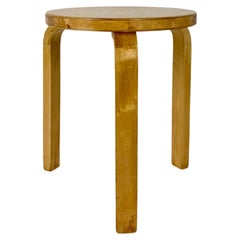 Original 1930s early production Alvar Aalto Stool 60, distributed by Finmar