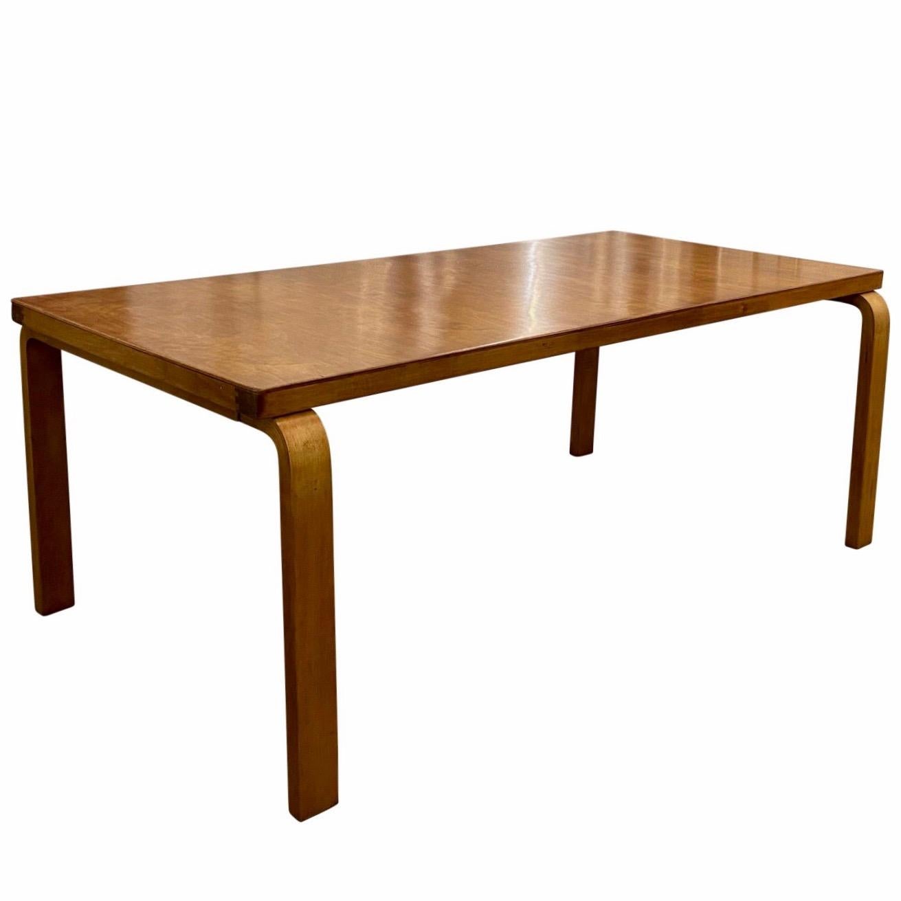 extra large original 1930's Alvar Aalto dining, conference table or desk, Finmar In Good Condition For Sale In London, GB