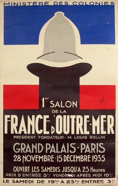 Poster originale Art Deco francese degli anni '30 di Fabrice Mory