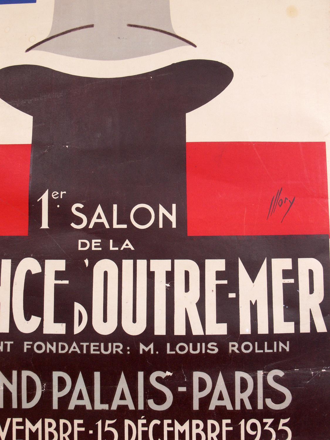 Affiche d’origine Art déco française des années 1930 par Fabrice Mory Bon état - En vente à Atlanta, GA