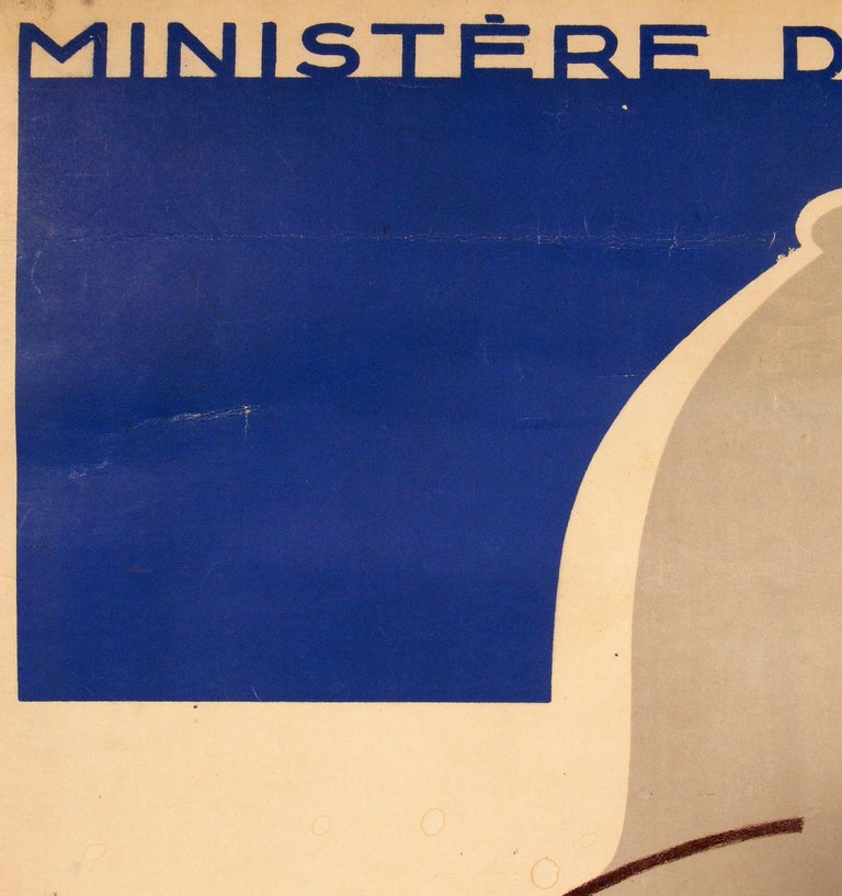 Original 1930s French Art Deco Poster by Fabrice Mory For Sale 2