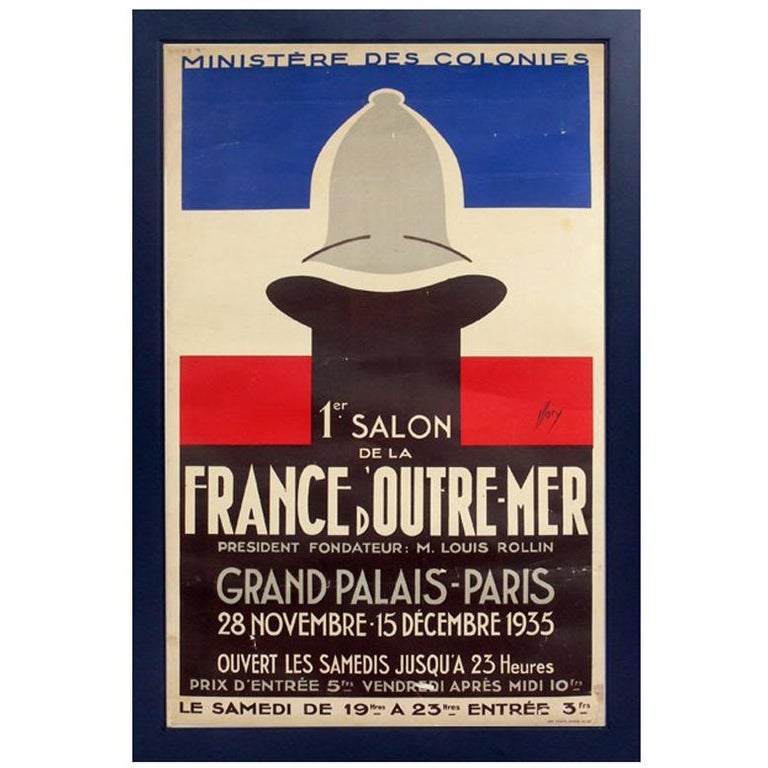 Original 1930s French Art Deco Poster by Fabrice Mory For Sale