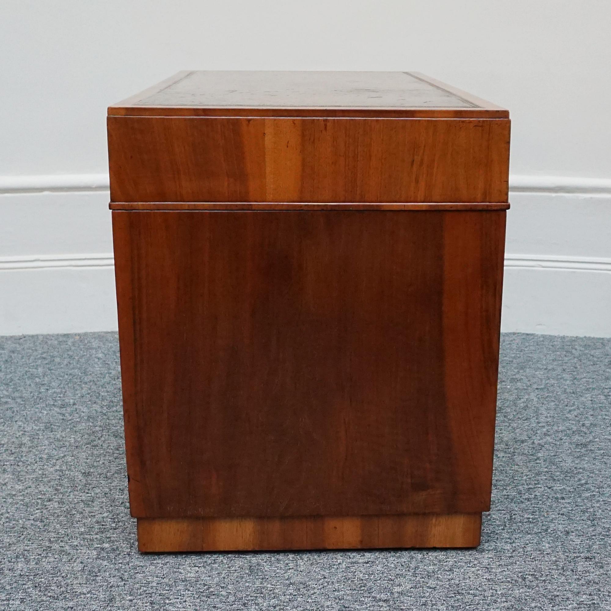 Original 1930's Heal's of London Burr Walnut Writing Desk  For Sale 8