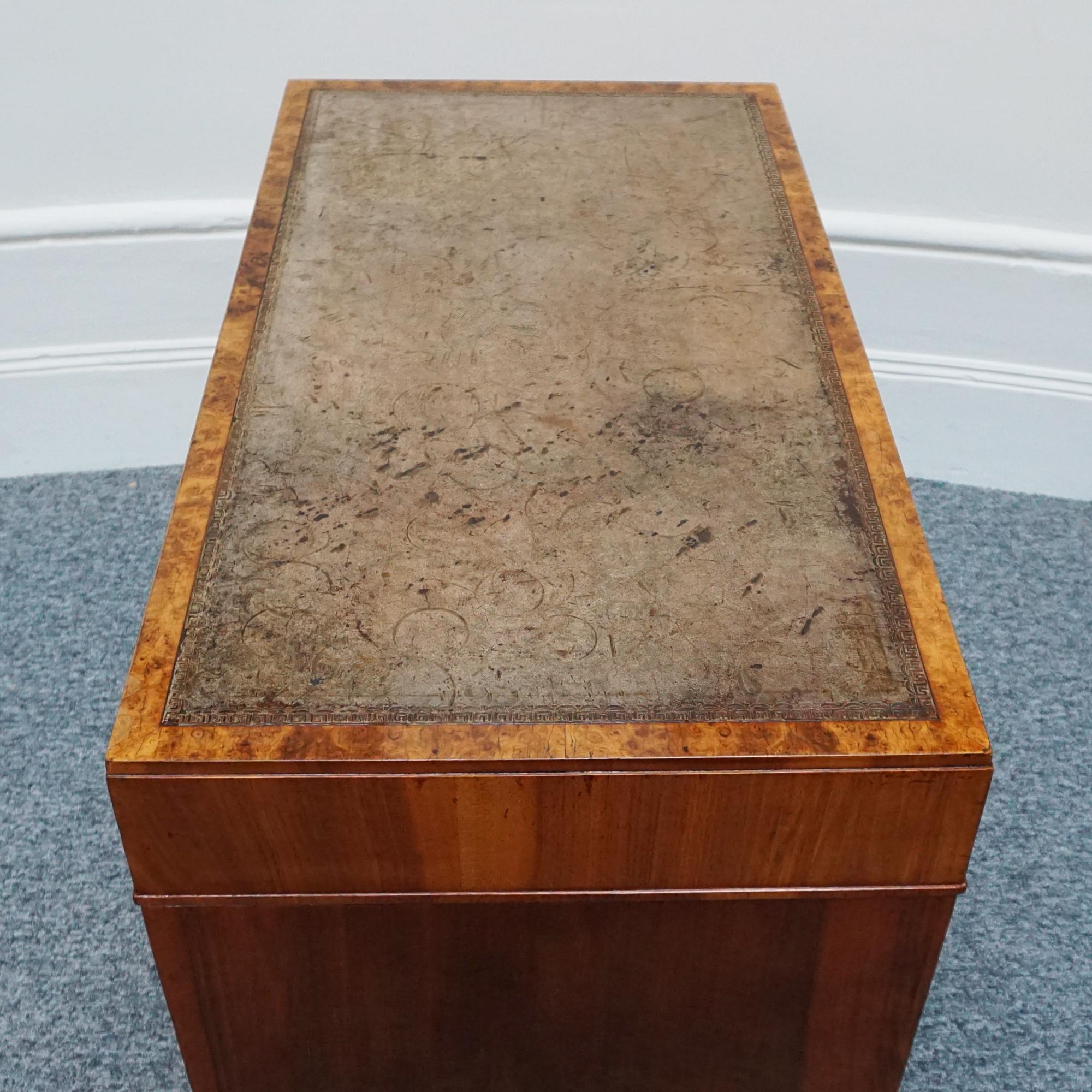 Original 1930's Heal's of London Burr Walnut Writing Desk  For Sale 9