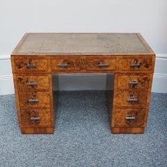 Original 1930's Heal's of London Burr Walnut Writing Desk