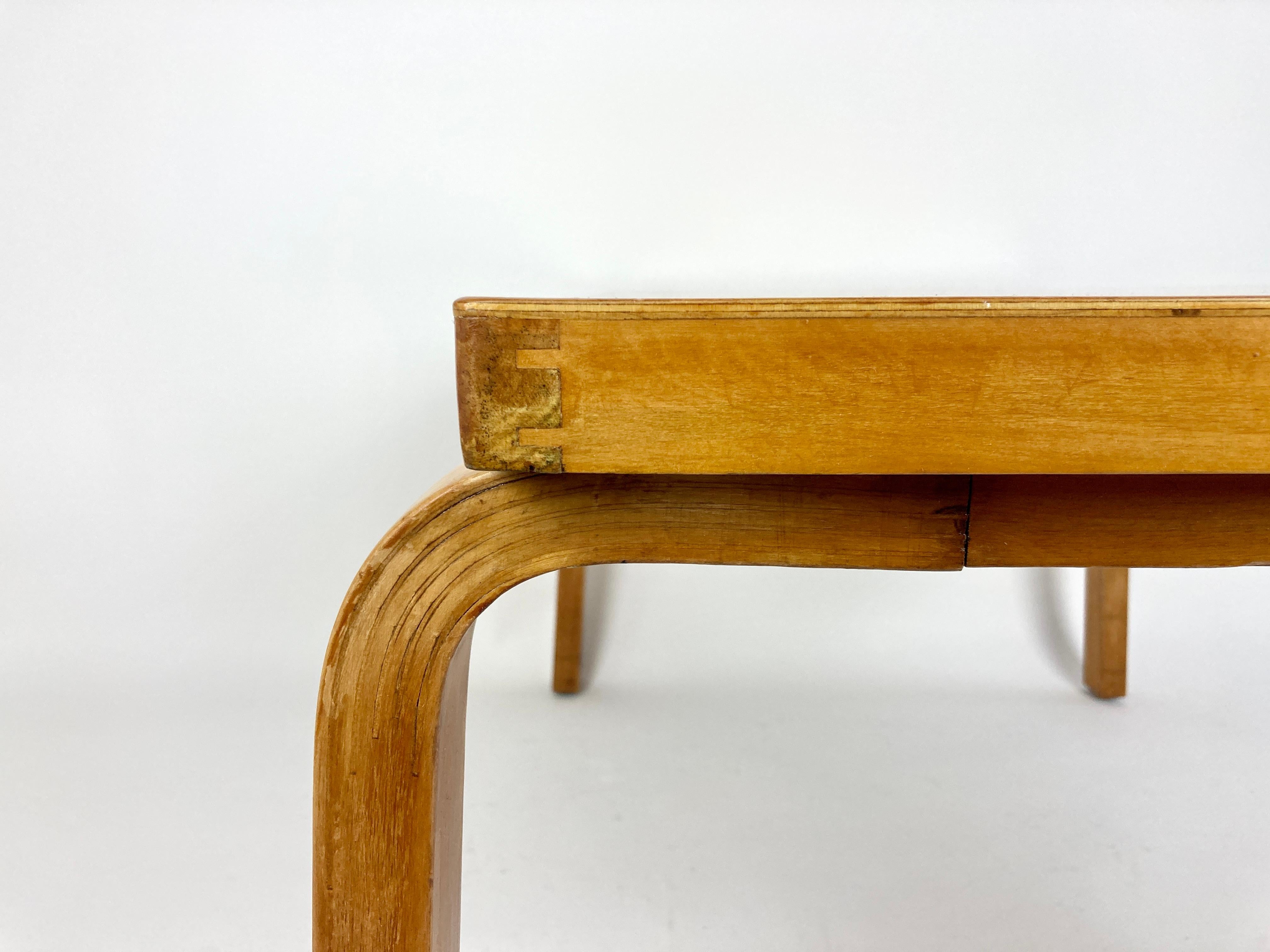 Finnish 1930s low rectangular coffee table by Alvar Aalto for Finmar / P E Gane