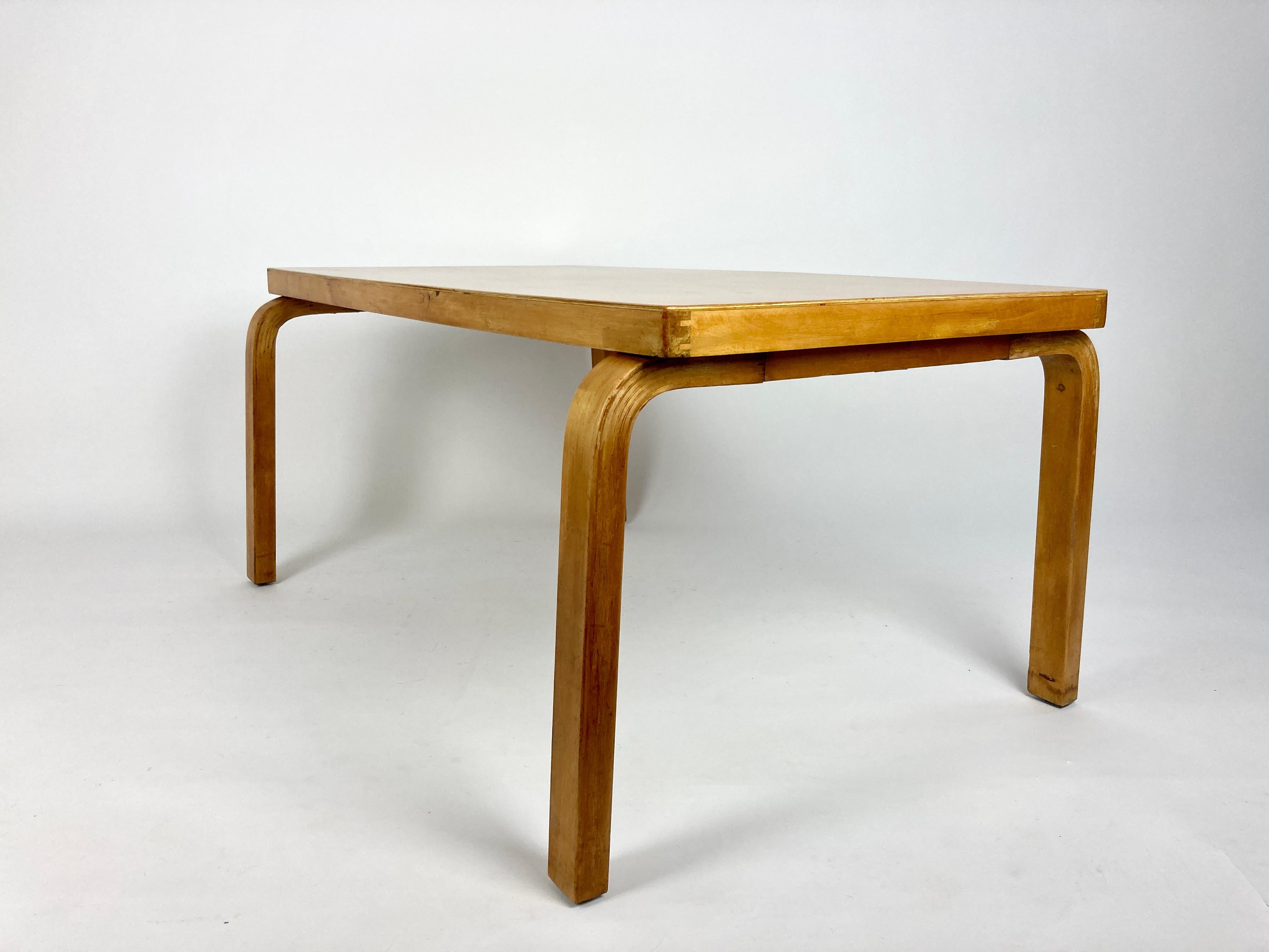 20th Century 1930s low rectangular coffee table by Alvar Aalto for Finmar / P E Gane