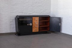 Original 1930s luxury French Art Deco Streamline Sideboard from Paris property