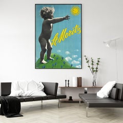 Original 1930s Swiss Travel Poster, Walter Herdeg and Alb Steiner