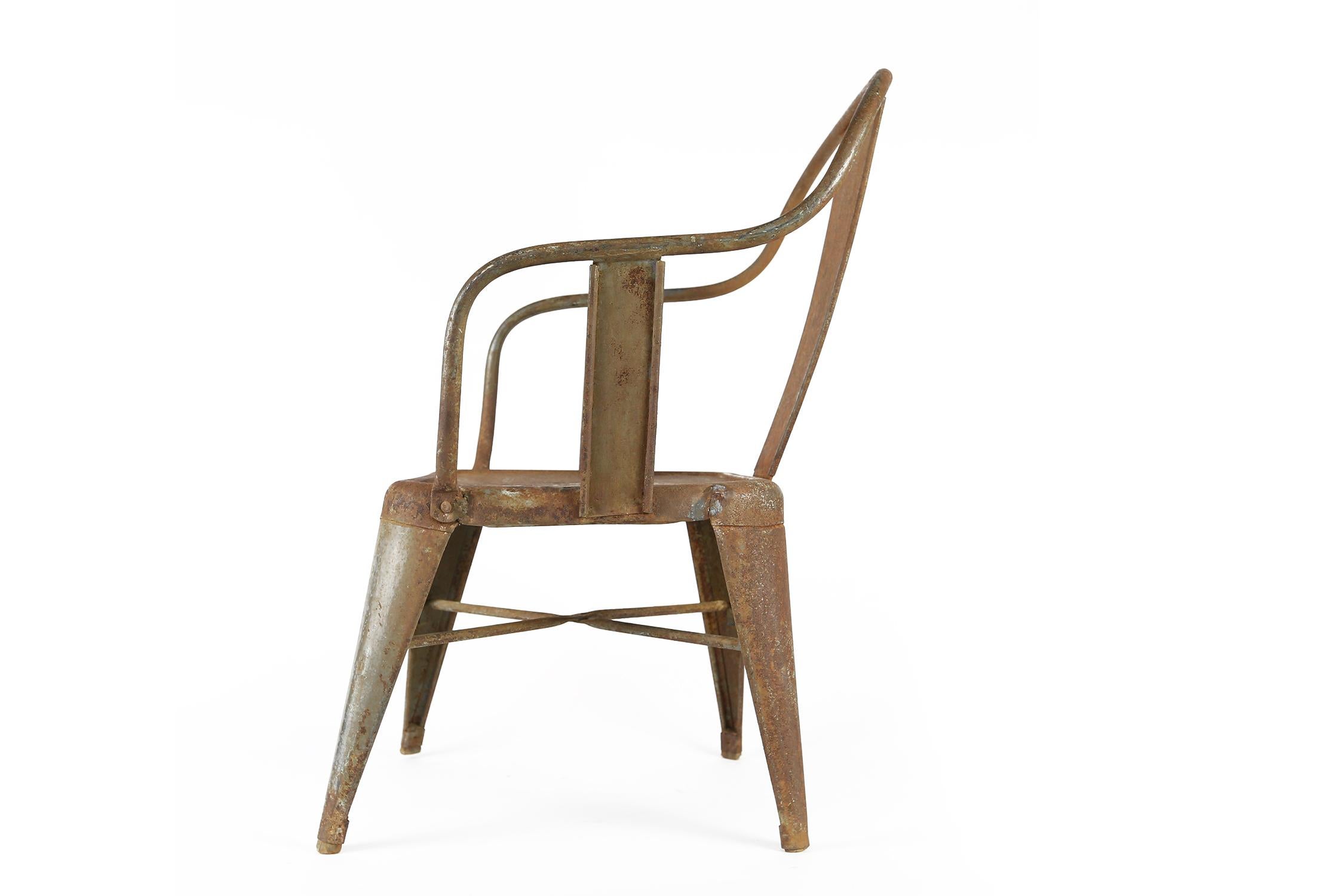 French Original 1930s Tolix Kids Chair by Xavier Pauchard