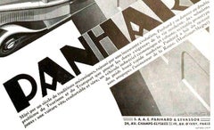 Original 1933 Art Deco Car Advert
