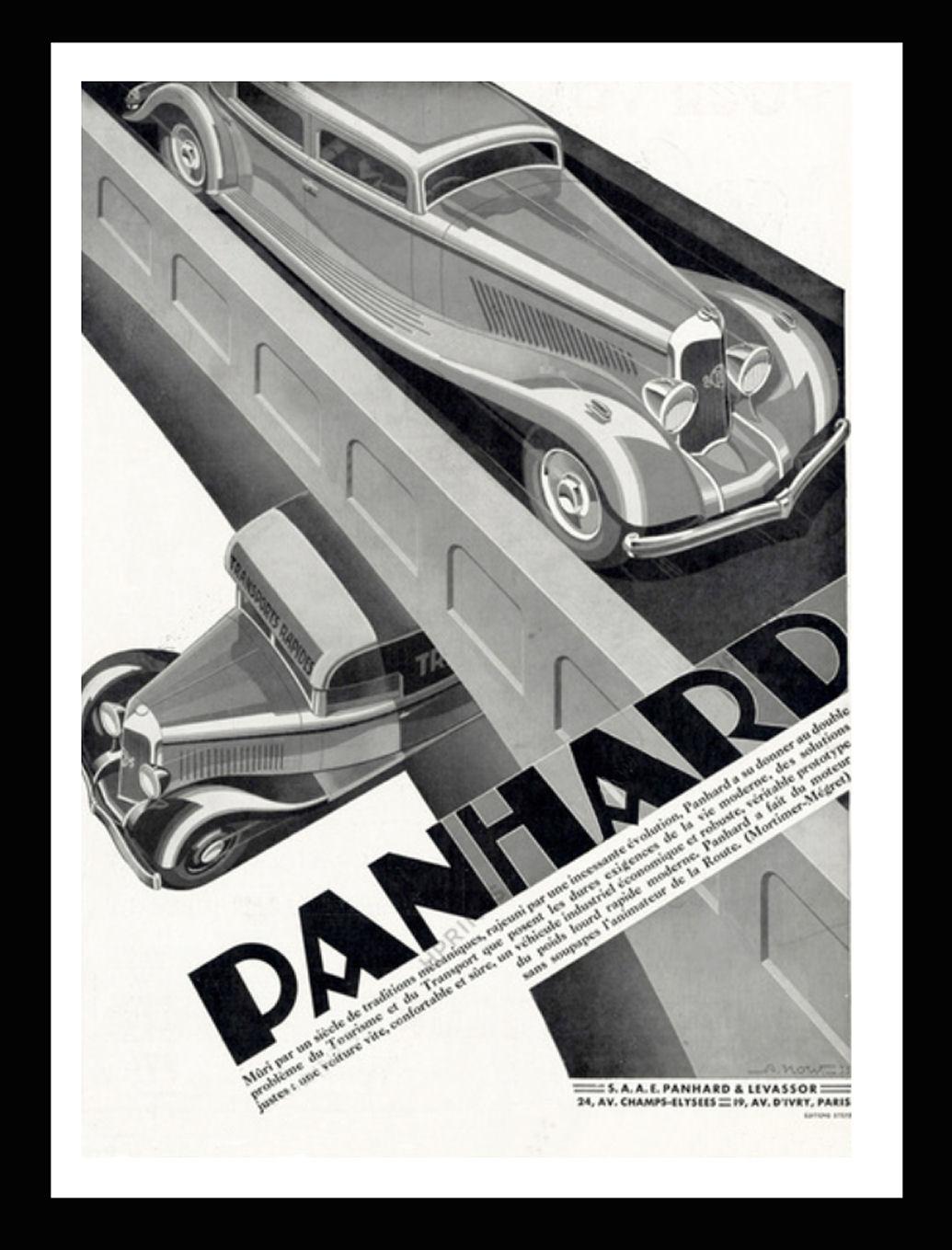 French Original 1933 Art Deco Car Advert