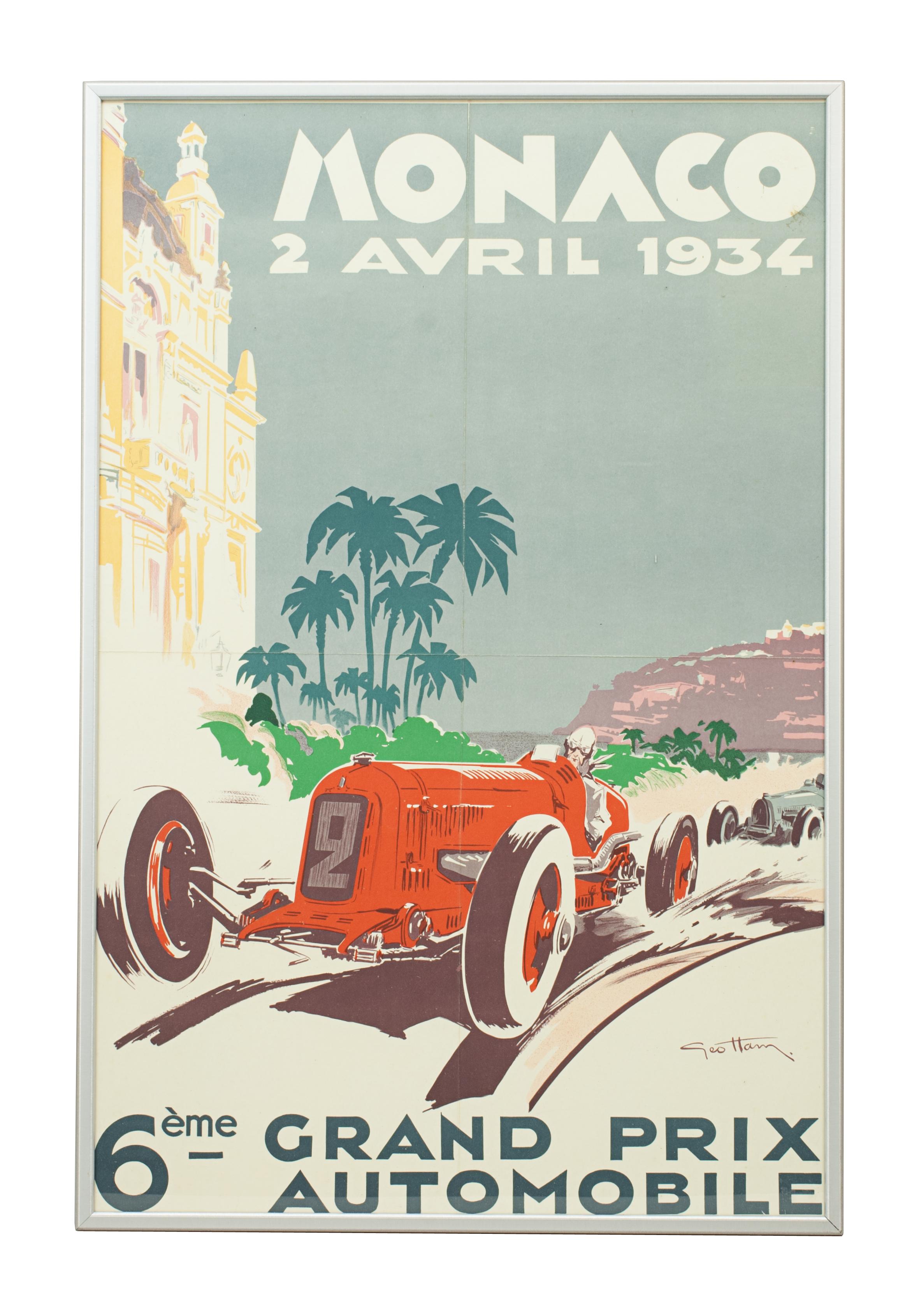 MONACO,France 1933 Art Deco Travel/Motor Racing Poster A1A2A3A4Sizes 