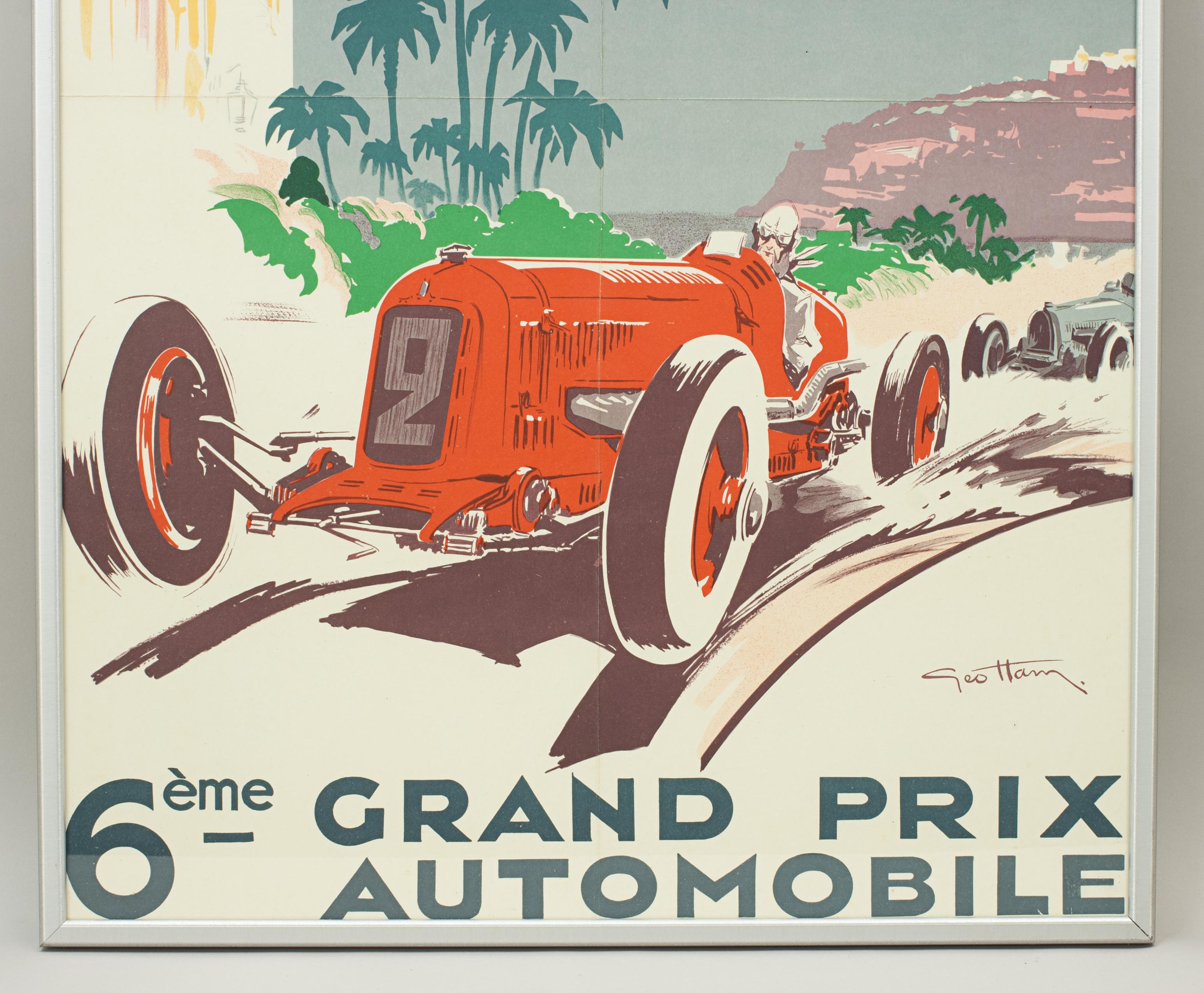 1934 monaco grand prix poster