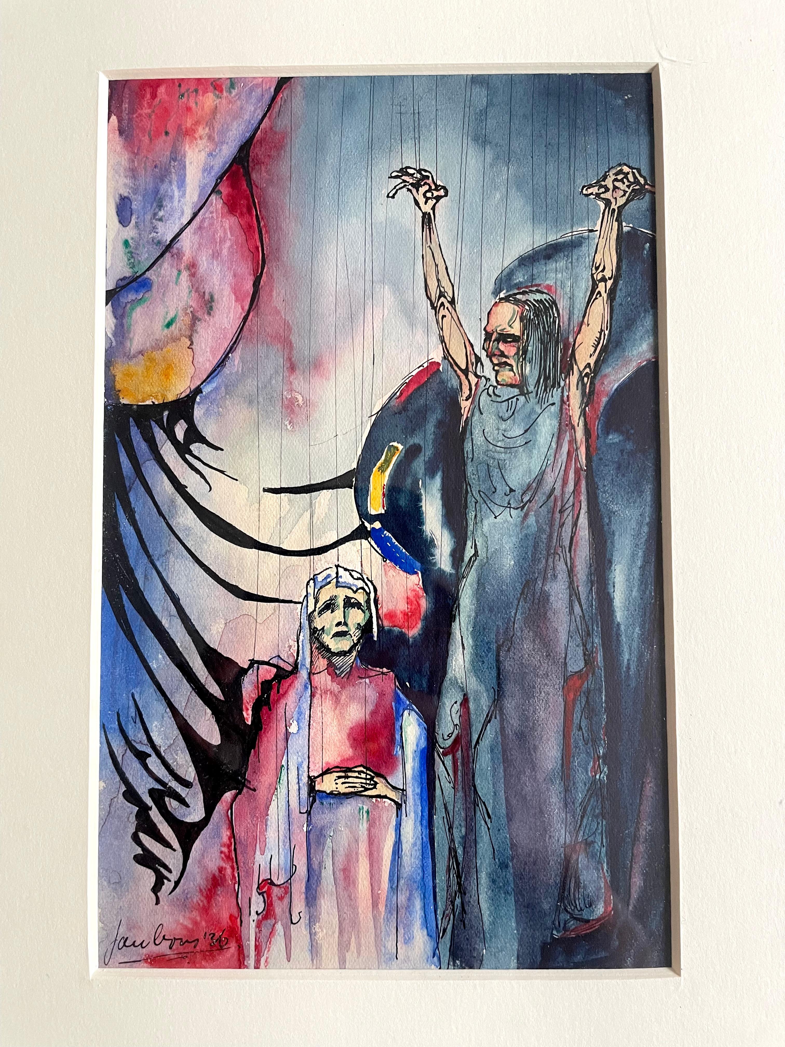 Pittura originale del 1936 firmata dall'espressionista olandese europeo in vendita 5
