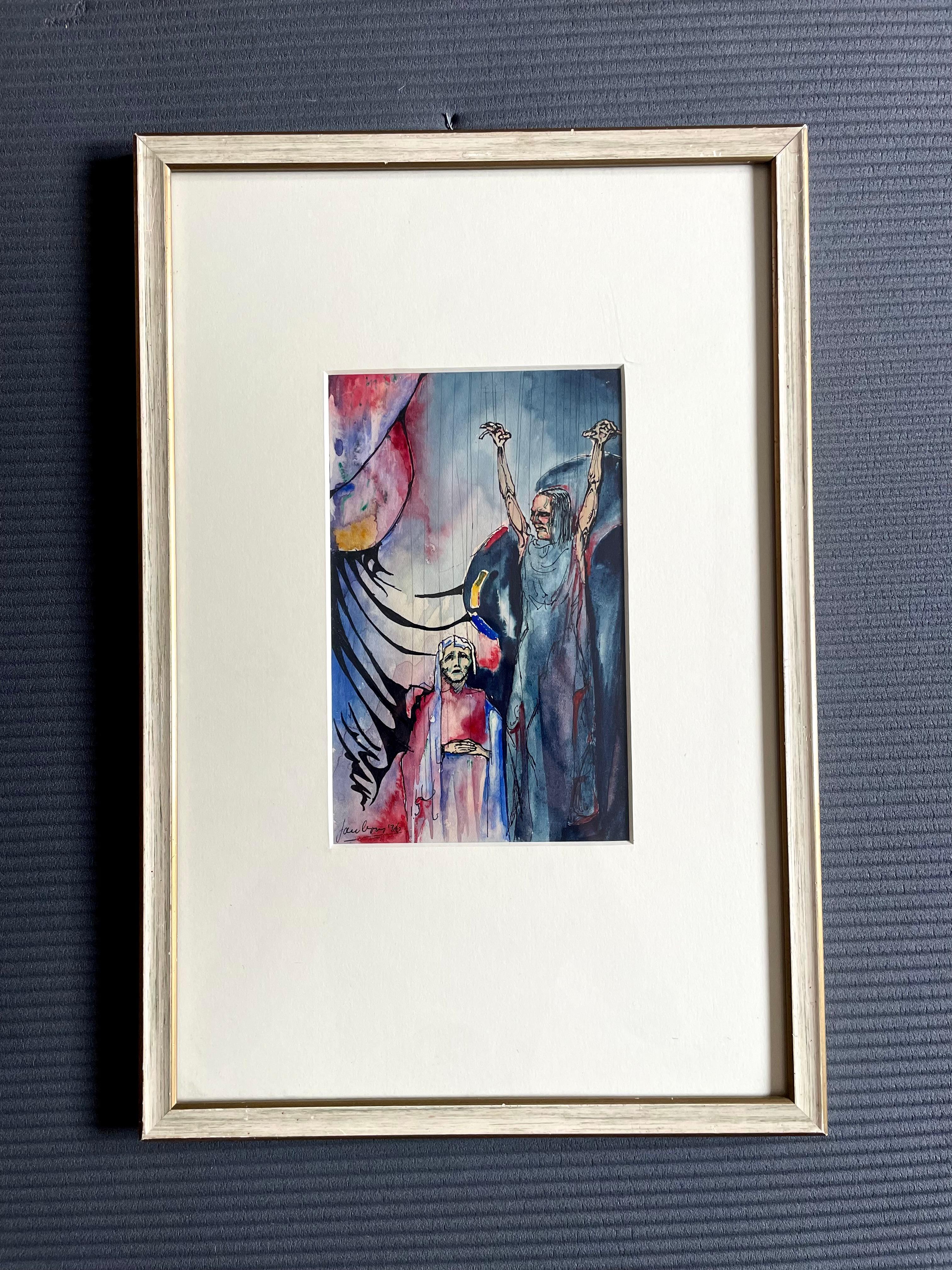 Pittura originale del 1936 firmata dall'espressionista olandese europeo in vendita 7