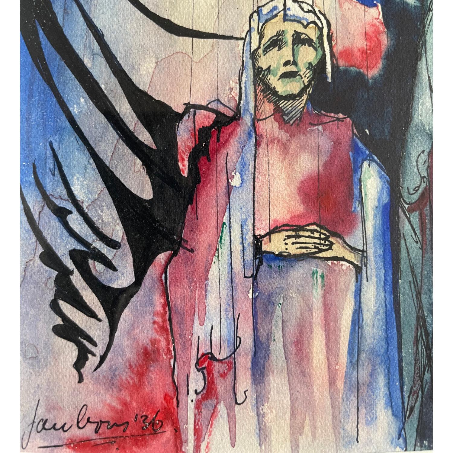 Pittura originale del 1936 firmata dall'espressionista olandese europeo in vendita 1