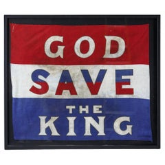 Original 1937 God Save The King Coronation Flag