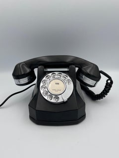 Original 1939 Automatic Electric Rotary Mono Phone AE40 Art Deco Chrome Trim