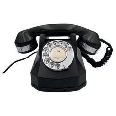 Original 1939 Automatic Electric Rotary Mono Phone AE40 Art Deco Chrome Trim