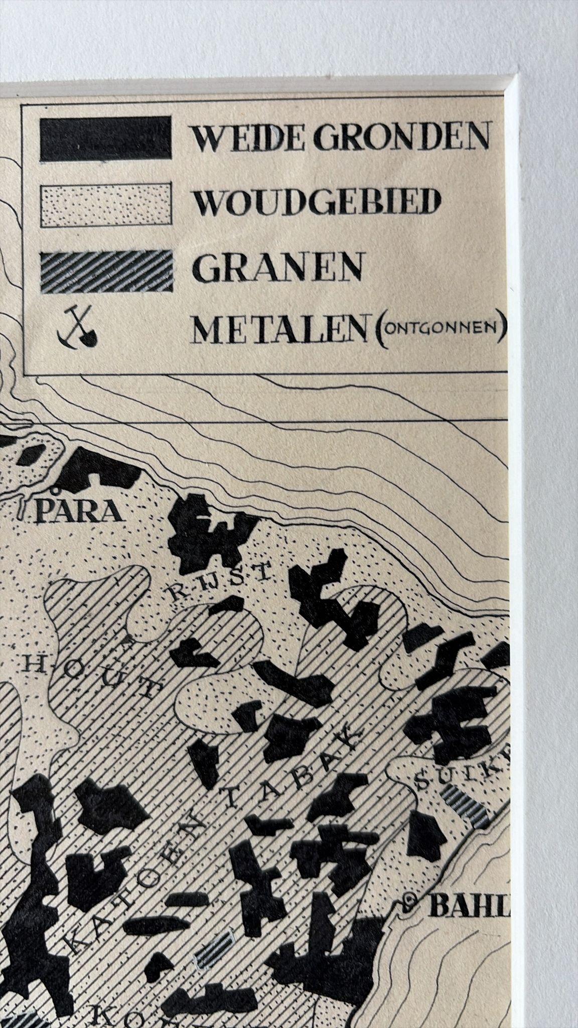 Original 1947 Map of Brazil by Charles Burki – Dutch Colonial Graphic Design