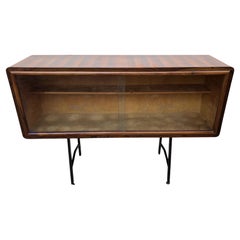 Vintage Original 1950 Italian Sideboard in Transversal Veneered National Walnut