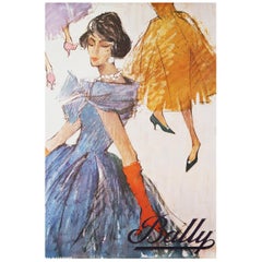 Original 1950s Bally Shoes Advertising Poster Fashion