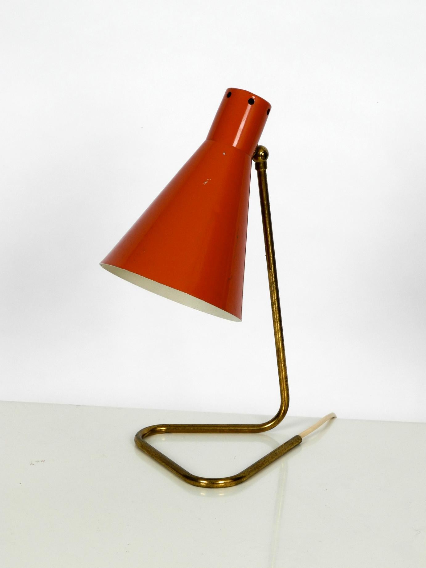 Mid-Century Modern Original 1950s Brass Table Lamp, Made in Italy
