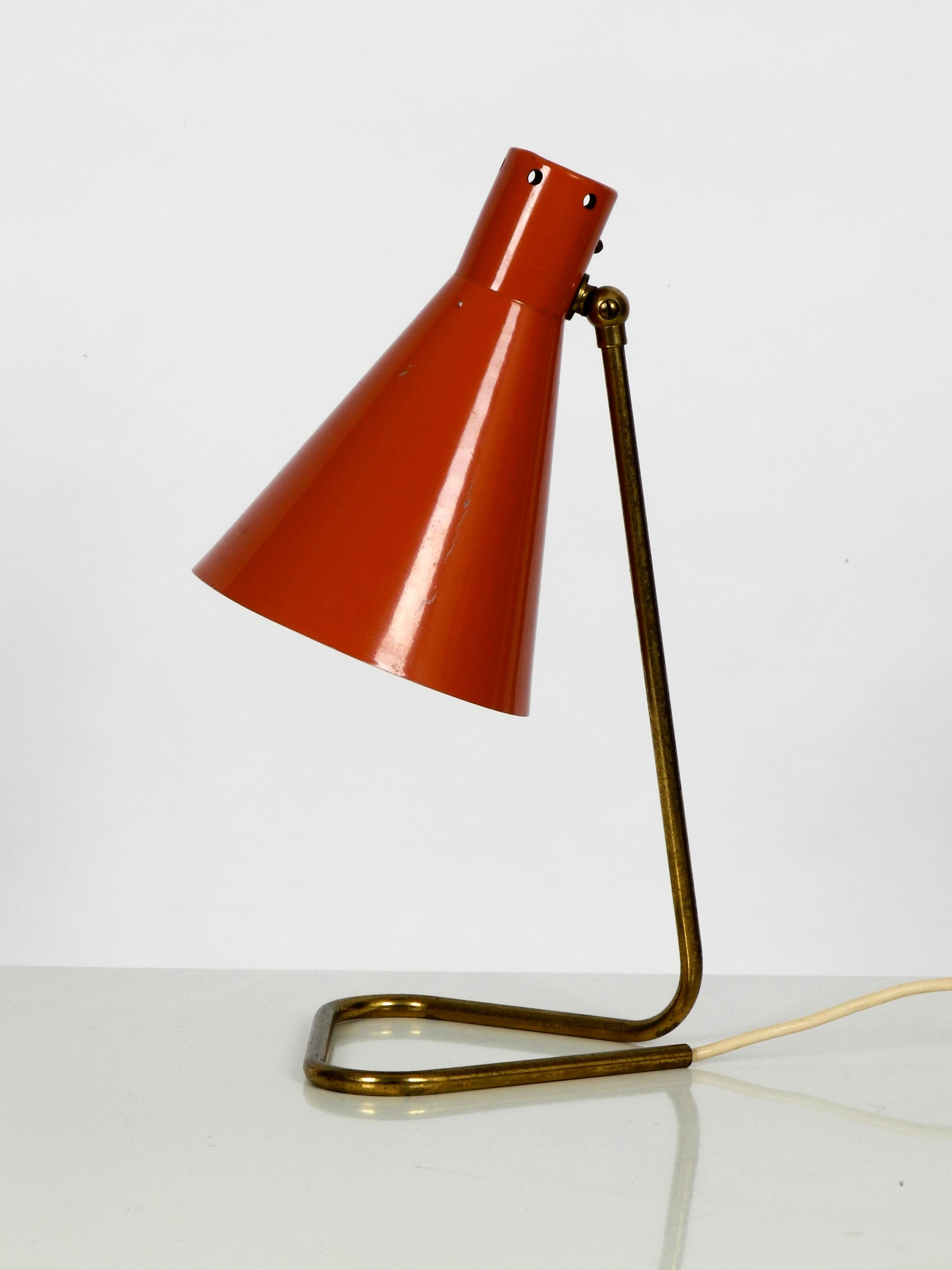 Italian Original 1950s Brass Table Lamp, Made in Italy