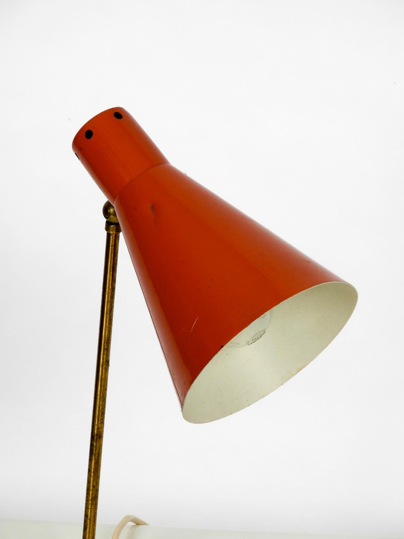 Mid-20th Century Original 1950s Brass Table Lamp, Made in Italy