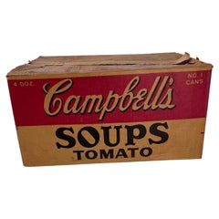 Original 1950's Campbell's Tomato Soup Cardboard Shipping Box 4 Dozen