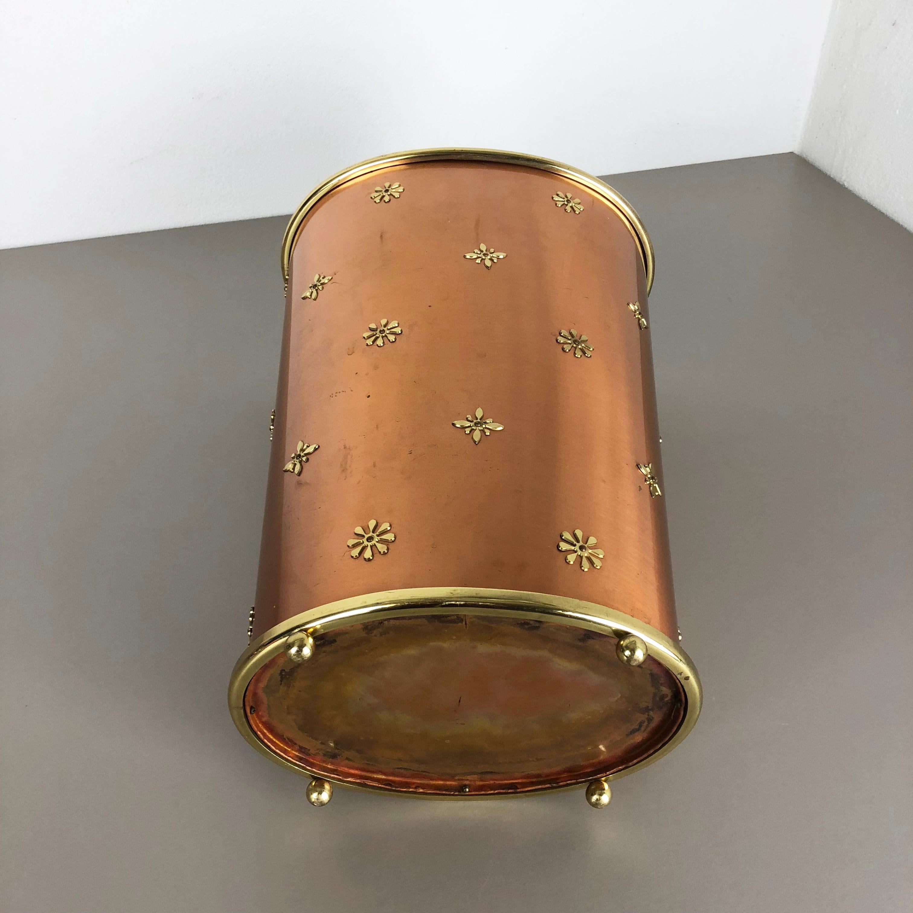 Original 1950s Copper Umbrella Stand by Vereinigte Werkstätten München, Germany For Sale 14